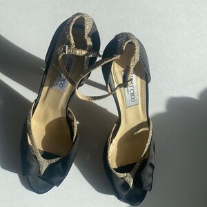Jimmy Choo black high heels with ankle strap size 39 1/2